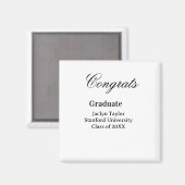 Aimant Félicitations diplôme nom université nom promotion (Recto/Verso)