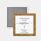 Aimant Félicitations Élégantes BAPTISME ADULTE (Recto/Verso)