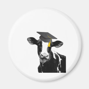 Aimant Félicitations Graduation Funny Cow en Casquette