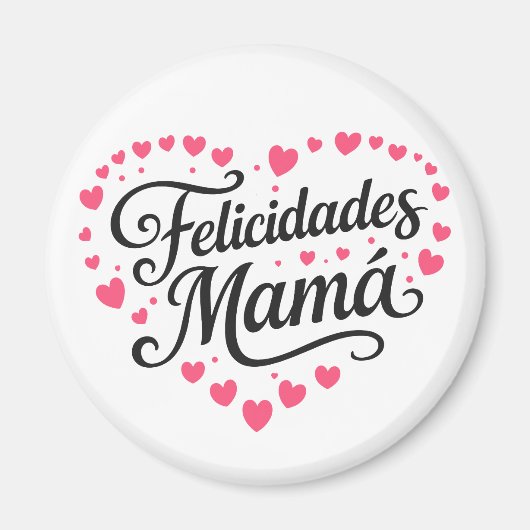 Aimant Felicitations Maman Joyeuse Fête des Mères Calligr (Devant)