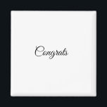 Aimant Félicitations minimales simples ajoutez votre nom<br><div class="desc">Conception</div>