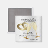 Aimant Félicitations pour votre mariage (Recto/Verso)