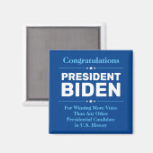 Aimant Félicitations Président Biden Candidat le plus vot (Recto/Verso)