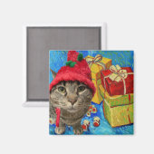 Aimant Feline Festive (Recto/Verso)