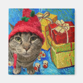 Aimant Feline Festive (Devant)