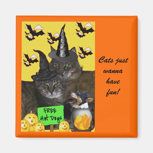 Aimant Feline Halloween (Devant)