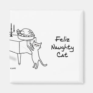 Aimant Feliz Naughty Cat - Fatity Cat Christmas