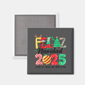 Aimant Feliz Navidad 2025 Spanish Christmas Mexican Famil (Recto/Verso)