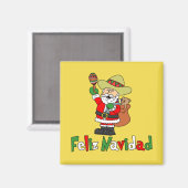 Aimant Feliz Navidad Cartoon Père Noël (Recto/Verso)