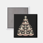 Aimant Feliz Navidad Mexican Sombrero Christmas Tree Men  (Recto/Verso)