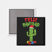 Aimant Feliz Navidad Shirt Mexican Christmas Cactus Xmas (Recto/Verso)