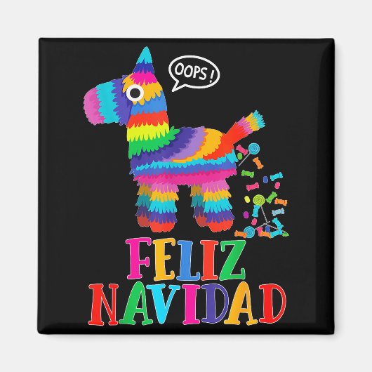 Aimant Feliz Navidad Spanish Christmas Funny Mexican Nata (Devant)