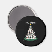 Aimant Feliz Navidog Christmas Dog T-Shirt, Funny Cute Xm (Recto/Verso)