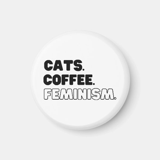 Aimant Féminisme du café des chats (Devant)