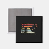 Aimant Feministe chats sans enfants contre le fascisme ch (Recto/Verso)