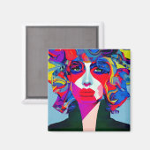 Aimant Femme Abstraite (Recto/Verso)