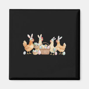 Aimant Femme amoureuse de poulet Pâques Ferme amoureuse d