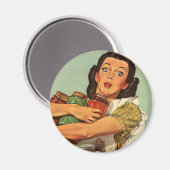 Aimant Femme au foyer vintage (Recto/Verso)