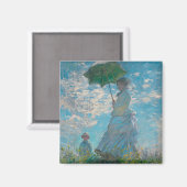Aimant Femme au Parasol Claude Monet Fine Art (Recto/Verso)