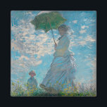 Aimant Femme au Parasol Claude Monet Fine Art<br><div class="desc">Madame Monet et Son Fils est un portrait quotidien de la scène familiale dans le style impressionniste de l'artiste impressionniste français Claude Monet femme,  Camille et leur fils,  à la sortie pour une promenade sur un jour venteux d'été,  c. 1875.</div>