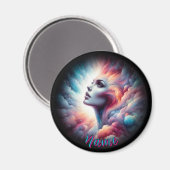 Aimant Femme aux cheveux cosmiques Aura (Recto/Verso)