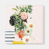 Aimant Femme aux fleurs (Devant)