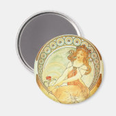 Aimant Femme aux fleurs (Recto/Verso)