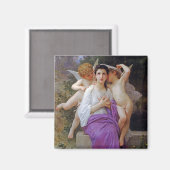 Aimant Femme avec Cupidon, Bouguereau (Recto/Verso)