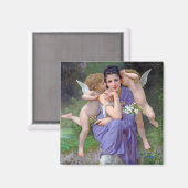 Aimant Femme avec Cupidon, Bouguereau (Recto/Verso)