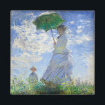 Aimant Femme avec Parasol, Madame Monet et Son Fils<br><div class="desc">Femme au parasol, Madame Monet et son fils par Claude Monet Vintage Fine Art</div>