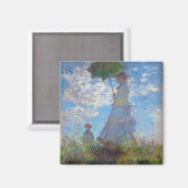 Aimant Femme avec Parasol, Monet (Recto/Verso)
