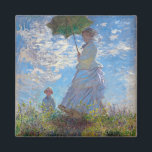 Aimant Femme avec Parasol, Monet<br><div class="desc">Oscar-Claude Monet (14 novembre 1840 - 5 décembre 1926) était un peintre français, un fondateur de la peinture impressionniste française et le praticien le plus constant et le plus prolifique de la philosophie du mouvement d'exprimer ses perceptions avant la nature, surtout en ce qui concerne la peinture en plein air...</div>