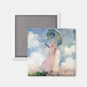 Aimant Femme avec un parasol, Claude Monet, 1886 (Recto/Verso)