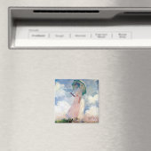 Aimant Femme avec un parasol, Claude Monet, 1886 (In Situ (Lave-vaisselle))