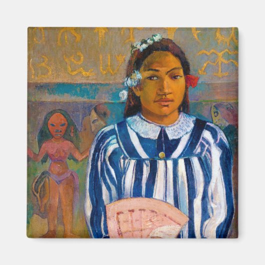 Aimant Femme avec un ventilateur, Gauguin (Devant)