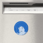 Aimant Femme bleue avale mifepristone (In Situ (Lave-vaisselle))