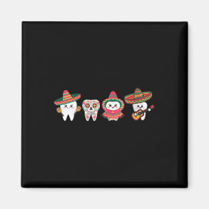 Aimant Femme Cinco De Mayo Cute Tooth Sugar Crâne Mexica