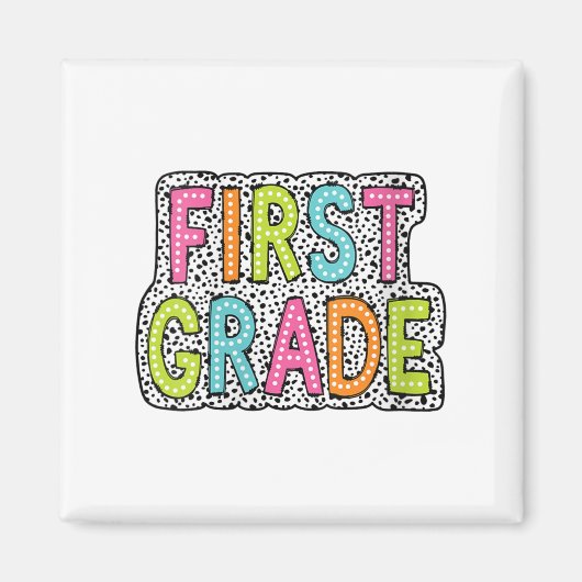 Aimant Femme Colorée Première Classe Appréciation de l'en (Devant)