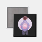 Aimant femme combat l'overdose Purple Ribbon Overdose (Recto/Verso)