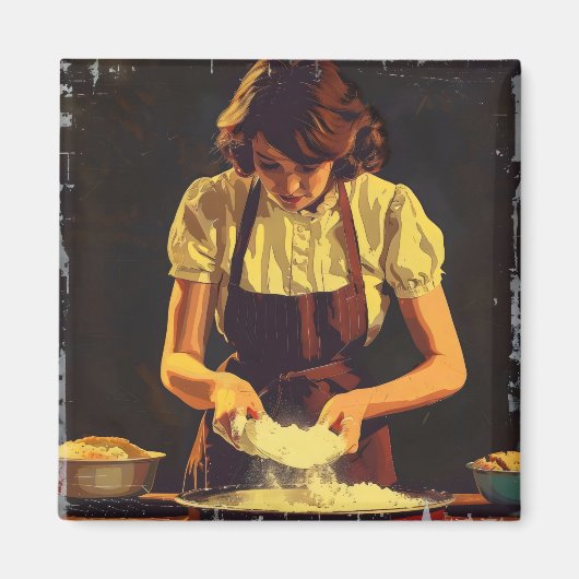 Aimant Femme Cuire Vintage (Devant)