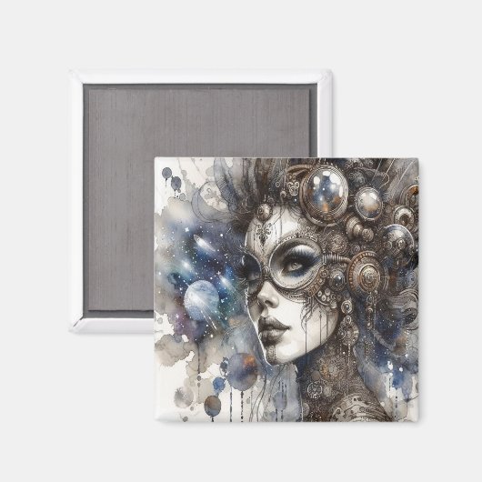 Aimant Femme dans l'aimant spatial (Recto/Verso)