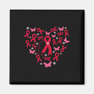 Aimant Femme de coeur de soutien du cancer du sang Guerri