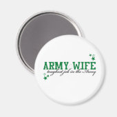 Aimant Femme de l'armée - Travail le plus difficile dans (Recto/Verso)