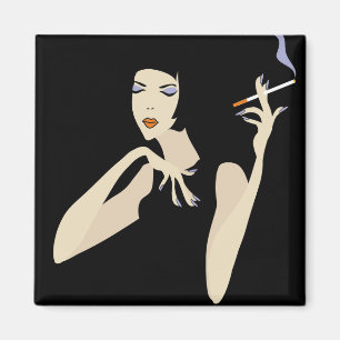 Aimant Femme de tabagisme
