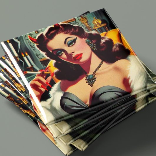 Aimant Femme du diable vintage