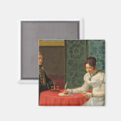 Aimant Femme écrivant une lettre (Recto/Verso)