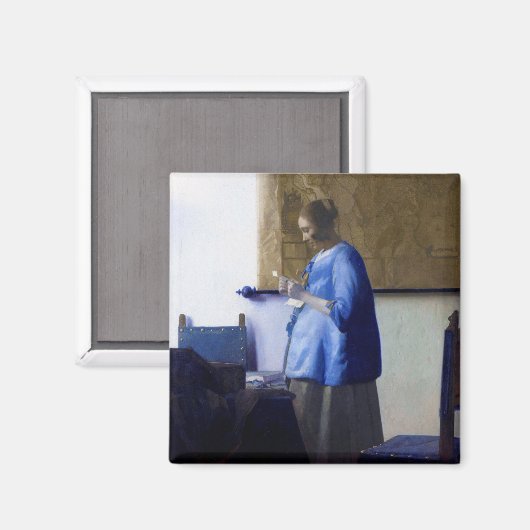 Aimant Femme en bleu, Johannes Vermeer (Recto/Verso)