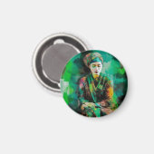 Aimant Femme en vert (Recto/Verso)