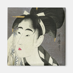 Aimant Femme essuyer Sueur Utamaro Fine Art Japonais