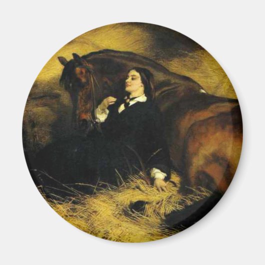 Aimant Femme et Cheval (Devant)